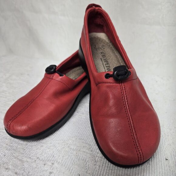 Arcopedico Red Leather Mary Janes 37 Sustainable Arch Support Comfort Cottage - Picture 1 of 8